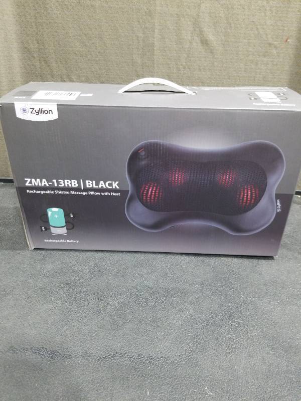 lot 4743 image: Zyllion Shiatsu Massage Pillow ZMA-13RB