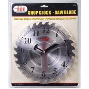 lot 1023 image: 10  Sawblade Wall clock - Shop Clock