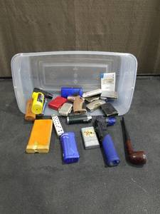 lot 1029 image: Mixed Lighter Collection with Torch and Pipe Lighters