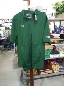 lot 1041 image: Under Armour Brookside Charter School Green Quarter-Zip Pullover Size XL