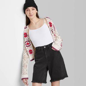 lot 1127 image: Wild Fable Black High-Rise Bermuda Shorts Size Small  Size 2  26  waist