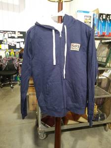 lot 1144 image: Boxercraft Q19NVN Adult Sherpa Lined Fleece Hoodie Navy and Natural M