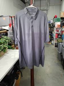 lot 1193 image: SportTek Mens Gray Golf Polo Shirt Size 3XL