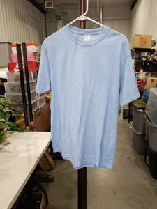 lot 1205 image: Port & Company Core Blend Light Blue T-Shirt Size Medium
