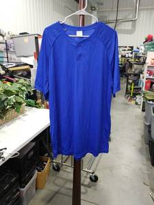 lot 1208 image: Augusta Sportswear Blue Two-Button Baseball Jersey Size 2XL