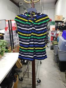 lot 1214 image: Worthington Multicolor Striped Cap Sleeve Top Size L