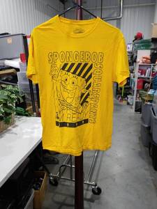 lot 1244 image: SpongeBob SquarePants Im Ready Yellow T-Shirt Size Medium
