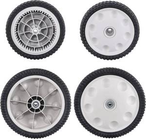 lot 3411 image: CheeMuii Lawn Mower Wheels Pack 12 Rear, 8 Front