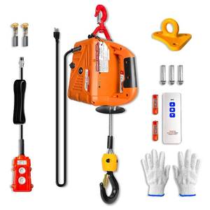 lot 3414 image: $110 YATOINTO 3-in-1 electric hoist winch, 1500W, 120V, 25ft lift