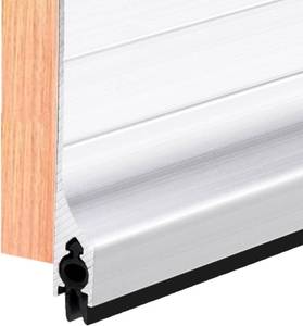 lot 3468 image: Door Metal Draft Stopper, Aluminum, 2x28, Silver