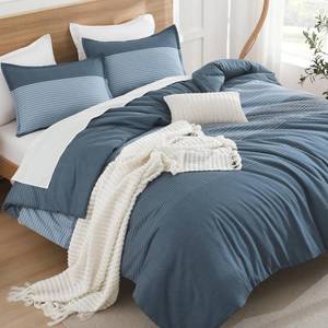 lot 3474 image: Litanika Haze Blue Comforter Set Twin XL - 2pc Lightweight Bedding