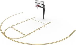 lot 3483 image: $110 Murray Basketball Court Marking Stencil Kit for Driveways
