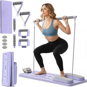 lot 3484 image: $110 Premium Pilates Reformer Board   Foldable Portable Machine