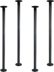 lot 3511 image: $50 GeilSpace 30 Industrial Pipe Table Legs, Set of 4, Black (1 30)
