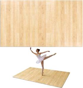 lot 3517 image: $76 Marley Dance Floor, 4x6 ft Portable PVC Floor Mat for BalletJazz