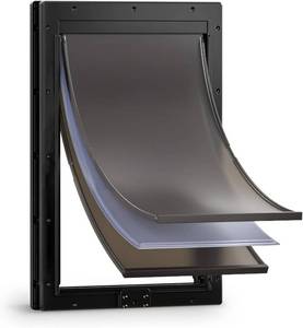 lot 3548 image: $81 XL Dog Door for Doors - Plastic, 2 Magnetic Flaps, Insulated