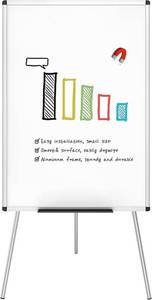 lot 3556 image: $50 VIZ-PRO Magnetic Portable Easel Dry Erase Board, 24W x 36L