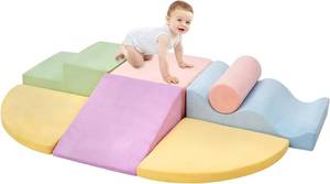 lot 3561 image: $94 QUCHI Toddler Climbing Toys Indoor 7-Piece Soft Foam Block Set
