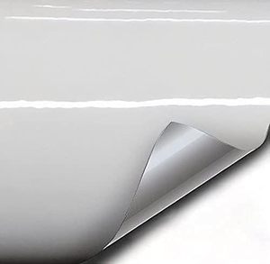 lot 3605 image: VViViD White High-Gloss Paint-Like Vinyl Wrap Roll 2.5x5 ft (XPO)