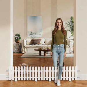 lot 3631 image: Short Dog Gate 19.7 x 78.7 in Adjustable Folding Puppy Gate