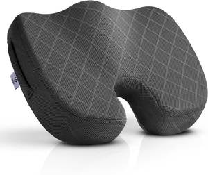 lot 3634 image: EPSCY Memory Foam U-Shaped Cushion for Coccyx & Tailbone Pain Gray