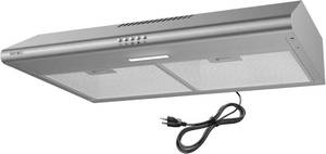lot 3662 image: $110 Hermitlux 30-in Under-Cabinet Range Hood, 3-Speed Exhaust, LED