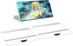 lot 3666 image: $59 2-Pcs Clear Tempered Glass Canopy for 7590110-Gallon Aqueon