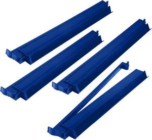 lot 3669 image: $47 4 Pcs 18.7in Blue Acrylic Mahjong Tile Racks with Pushers