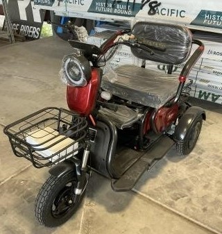 lot 106750 image: Electric Tricycle Mobility Scooter  Model MS-D3  3-Wheel  Red
