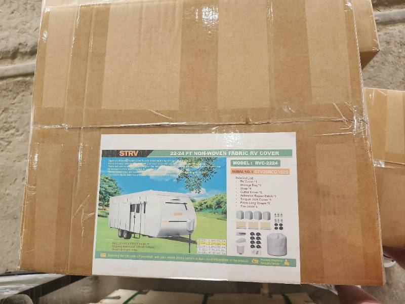 lot 16125 image: StarVox 22-24 FT Non-Woven Fabric RV Cover  RVC-2224