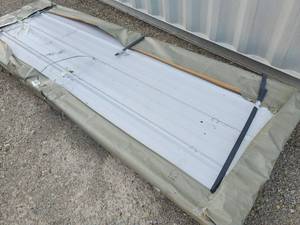 lot 10501 image: Unused Qty. 50 Galvalume Steel Siding  Roofing Panels  White  Cream