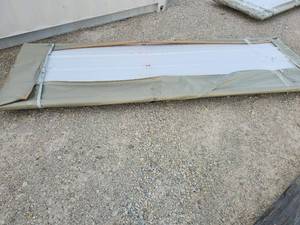 lot 10502 image: Unused Qty. 50 Galvalume Steel Siding  Roofing Panels  White  Cream