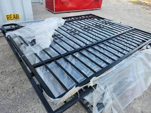 lot 10532 image: Unused 20 Ft Bi-Parting Wrought Iron Gate Double Swing  Driveway  Ranch Entry