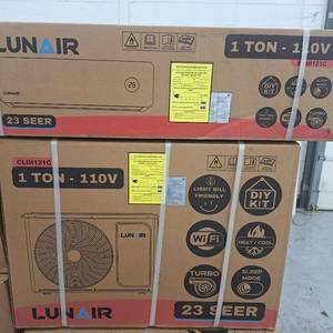 lot 40034 image: LUNAIR 1 Ton Split System Air Conditioner Heat Pump