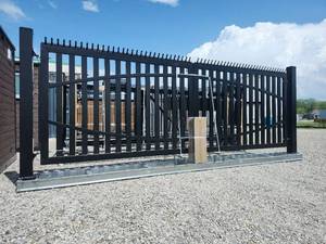 lot 403 image: Unused Equippro 17Ft Electric Swinging Double Gate  Model DG17D-P15F-DZ&nbsp