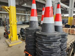 lot 1558 image: Traffic Safety Cones with Reflective Stripes around 300