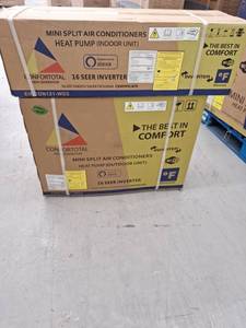 lot 40066 image: ConforTotal Mini Split Air Conditioner Heat Pump System 12000 BTU 16 SEER Inverter with WiFi and Alexa Compatibility