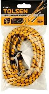 lot 11045 image: TOLSEN 2PCS Luggage Rope Set with Metal Hooks, Lot of 3