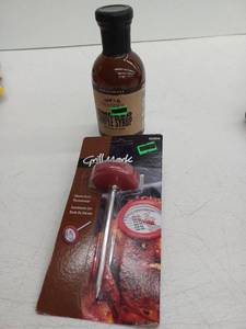 lot 11063 image: Traeger Simple Syrup and GrillMark Thermometer Lot