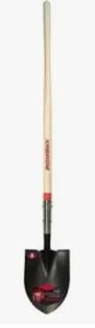 lot 11075 image: Razor-Back Steel 9-12 in. W x 58 in. L Round Point Shovel Wood
