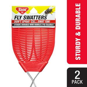 lot 11118 image: Enoz Fly Swatter  Wire Handled Plastic Fly Swatter, 2 Ct