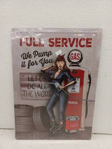 lot 11120 image: Full Service Metal Wall Sign