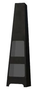 lot 11132 image: La Hacienda L61 56017 Malmo Steel Chimenea, Black