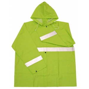 lot 11157 image: Fluorescent Green 35mm Rain Jacket, Medium
