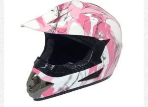 lot 11146 image: Pink Camouflage Motorcycle Helmet Size L 59-60cm