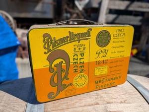 lot 271009 image: Czech Pilsner Urquell Beer Branded Metal Lunchbox