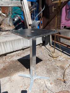 lot 271023 image: Square Metal Pedestal Table Base