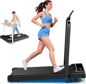 lot 101002 image: $140 Walking Pad with Incline, 2.5HP Walking Pad Treadmill, 3 in 1 Portable Under Desk Treadmills for Home Small Space, Foldable Folding Home Treadmill with Remote Control, 350LBS Capacity