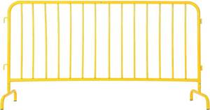 lot 101033 image: Interlocking Steel Barricade, 6.5ft Industrial Grade Metal Barricade with Detachable Support Legs, Quick-Assembly Anti-Theft Design, Rust-Proof Coating for Outdoor Crowd Control, Traffic Separation
