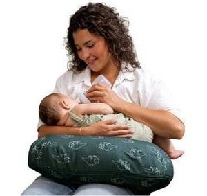 lot 11175 image: Boppy Nursing Pillow, Forest Green Dinos